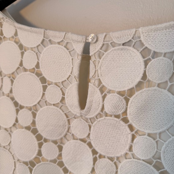 RSVP by Talbots Corded Lace Blouse Cream Fully Lined Classic Elegance EUC Large - Picture 11 of 11